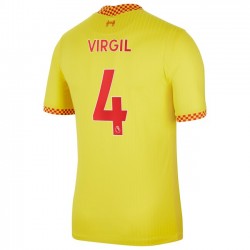 Camisola Liverpool Virgil van Dijk 4 Equipamento Terceiro 2021-2022 Manga Curta